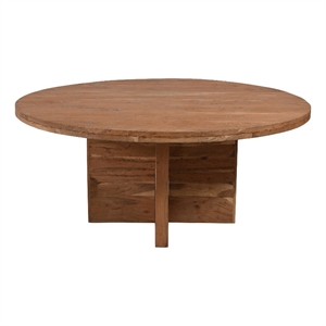 Fernious 70&quot Round Dining Table in Natural Finish on Mango Solid Wood