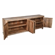 Carter Weatherly 4-Door Mango Solid Wood Media Cabinet in Natural Finish