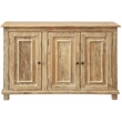 Jenna 3-Door Solid Wood Sideboard in Distressed Natural Finish