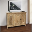 Jenna 3-Door Solid Wood Sideboard in Distressed Natural Finish