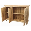 Jenna 3-Door Solid Wood Sideboard in Distressed Natural Finish