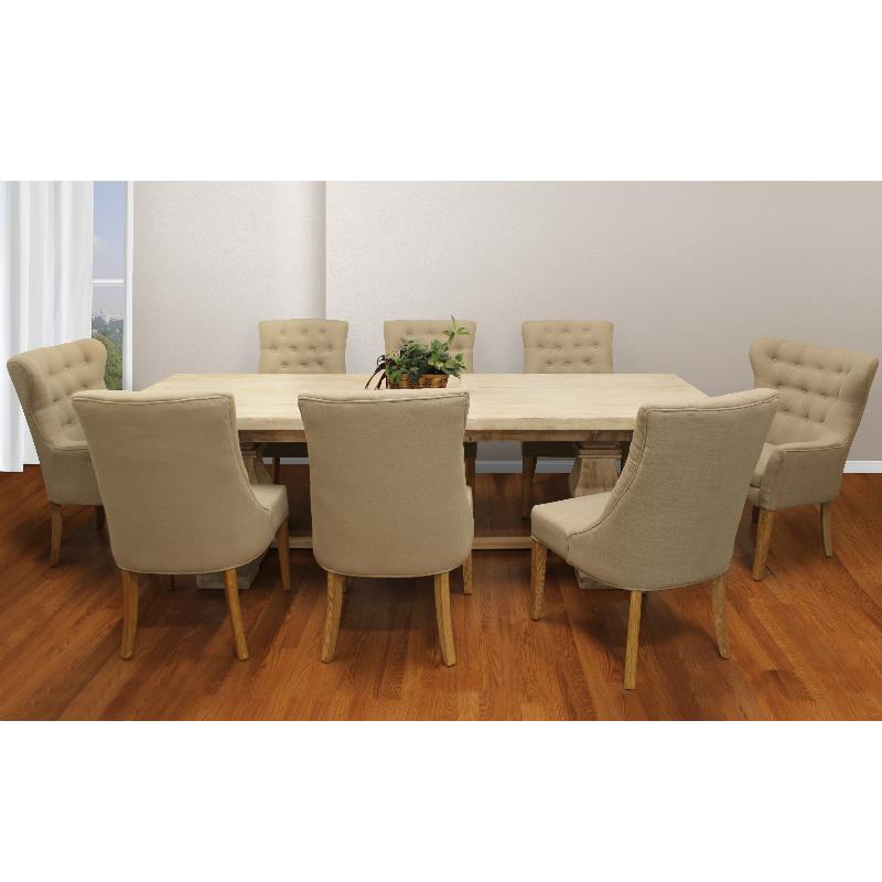 Benedict 9-Piece Dining Set with Extension Table 2 Arm Chairs and 6 Side Chairs