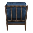 Wyndham Royal Blue Velvet Fabric Occasional Chair with Solid Rubberwood Frame