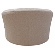 Vista Swivel Chair-and-a-Half Loveseat in Beige Fabric with 3 Toss Pillows
