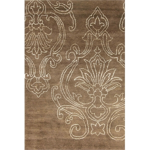 Quay 04 5X8 Hand Knotted Rug Wool Area Rug In Brown