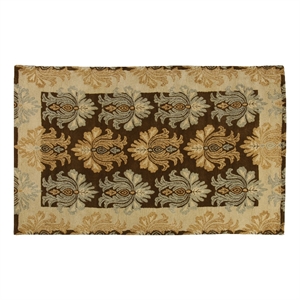 Florta 04 9X13 Mocha Brown Handtufted Wool Area Rug