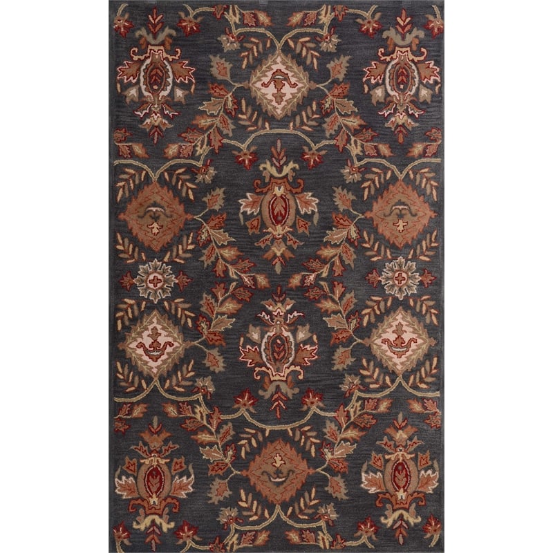 Impressa 01 4X6 Charcoal Handtufted Wool Area Rug