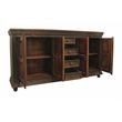 Arvada Mango Solid Wood 4 Carved Doors 4-Drawer Buffet in Multi-Color Finish