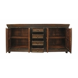 Arvada Mango Solid Wood 4 Carved Doors 4-Drawer Buffet in Multi-Color Finish