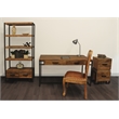 Moti Anaheim 4-Piece Traditional Solid Wood Office Set in Mahogany Finish
