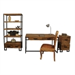 Moti Anaheim 4-Piece Traditional Solid Wood Office Set in Mahogany Finish