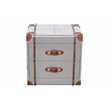 Aviator 3-Piece Coffee Table Set - Coffee Table & 2 End Tables - Leather Accents