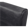 Wendy Genuine Leather Armchair in Antique Black with Iron Frame