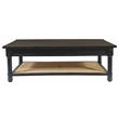 Navice 1 Woven Shelf Cocktail Table with Solid Wood in Black Finish