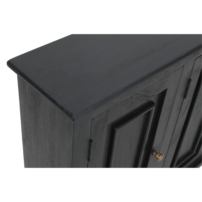 Bayside Jensen 3-Door Solid Wood Sideboard in Charcoal Gray Finish