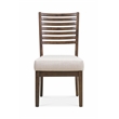 Moti Scott 7-Piece Dining Set with Dining Table and 6 Ivory Linen Chairs
