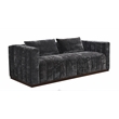 Upton Sofa with 2 Toss Pillows Upholstered in Prism Black Multi-Weave Fabric