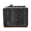 Upton Lounge Chair in Prism Black Multi-Weave Fabric with Toss Pillow
