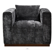 Upton Lounge Chair in Prism Black Multi-Weave Fabric with Toss Pillow