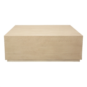 Flagstaff 48&quot Square Solid Wood Cocktail Table in Stone Natural Finish