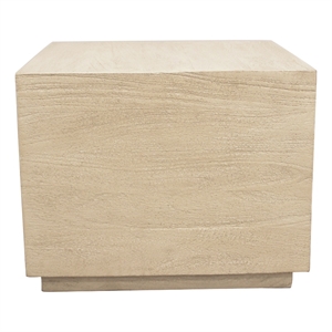 Flagstaff 20&quot Square Solid Wood Side Table in Stone Natural Finish