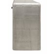 Moti Pilot 2-Drawer Aluminum Console Table with Exposed Screws in Silver
