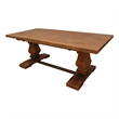 Benedict 7-Piece Rectangle Dining Table Set with 6 Chairs in Medium Brown Finish