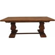 Benedict 7-Piece Rectangle Dining Table Set with 6 Chairs in Medium Brown Finish