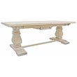 Benedict 9-Piece Extension Dining Table Set with 8 Chairs in White Wash Finish
