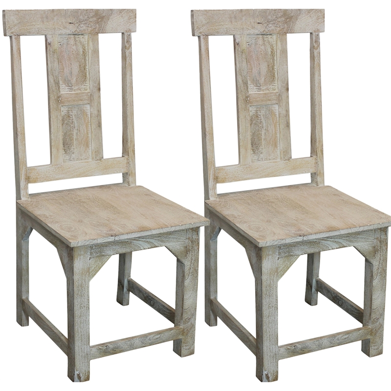 Benedict 9-Piece Extension Dining Table Set with 8 Chairs in White Wash Finish