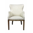 Benedict 7-Piece Extension Dining Set with 6 Natural Linen Upholstered Chairs