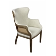 Benedict 7-Piece Extension Dining Set with 6 Natural Linen Upholstered Chairs