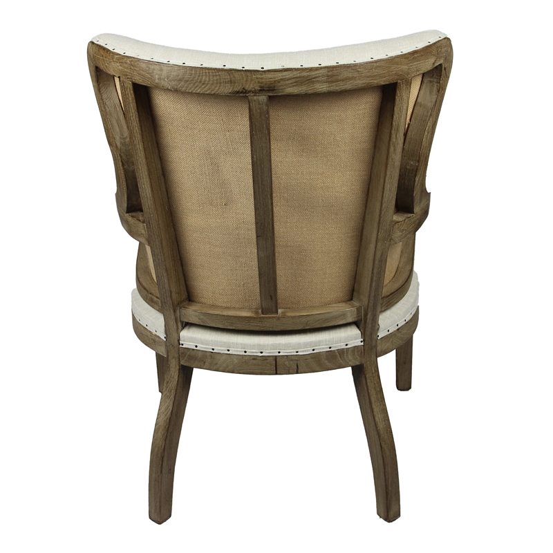 Benedict 7-Piece Extension Dining Set with 6 Natural Linen Upholstered Chairs