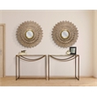 2-Piece Set Morgan Marble Console Table with Brass Finished Iron Base