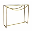 2-Piece Set Morgan Marble Console Table with Brass Finished Iron Base