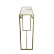 2-Piece Set Morgan Marble Console Table with Brass Finished Iron Base