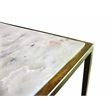 2-Piece Set Morgan Marble Console Table with Brass Finished Iron Base