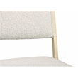 2-Piece Set Ivory Boucle Fabric Upholstered Side Chair with Ash Wooden Frame