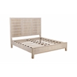 Sarah Eastern King Sized Solid Wood Bed in Brushed Ivory Finish