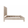 Sarah Eastern King Sized Solid Wood Bed in Brushed Ivory Finish