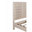 Sarah Eastern King Sized Solid Wood Bed in Brushed Ivory Finish