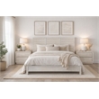 Sarah Eastern King Sized Solid Wood Bed in Brushed Ivory Finish