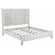 Sarah Queen Sized Mango Solid Wood Bed with Brushed Ivory Finish