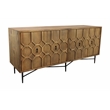 Samara 4-Door Recycled Pine Wood Sideboard in Natural Finish