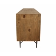 Samara 4-Door Recycled Pine Wood Sideboard in Natural Finish