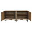 Samara 4-Door Recycled Pine Wood Sideboard in Natural Finish