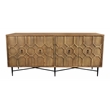Samara 4-Door Recycled Pine Wood Sideboard in Natural Finish