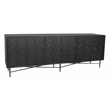 Samara 6-Door Recycled Pine Wood Sideboard with an Iron Base