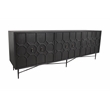 Samara 6-Door Recycled Pine Wood Sideboard with an Iron Base