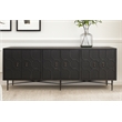 Samara 6-Door Recycled Pine Wood Sideboard with an Iron Base
